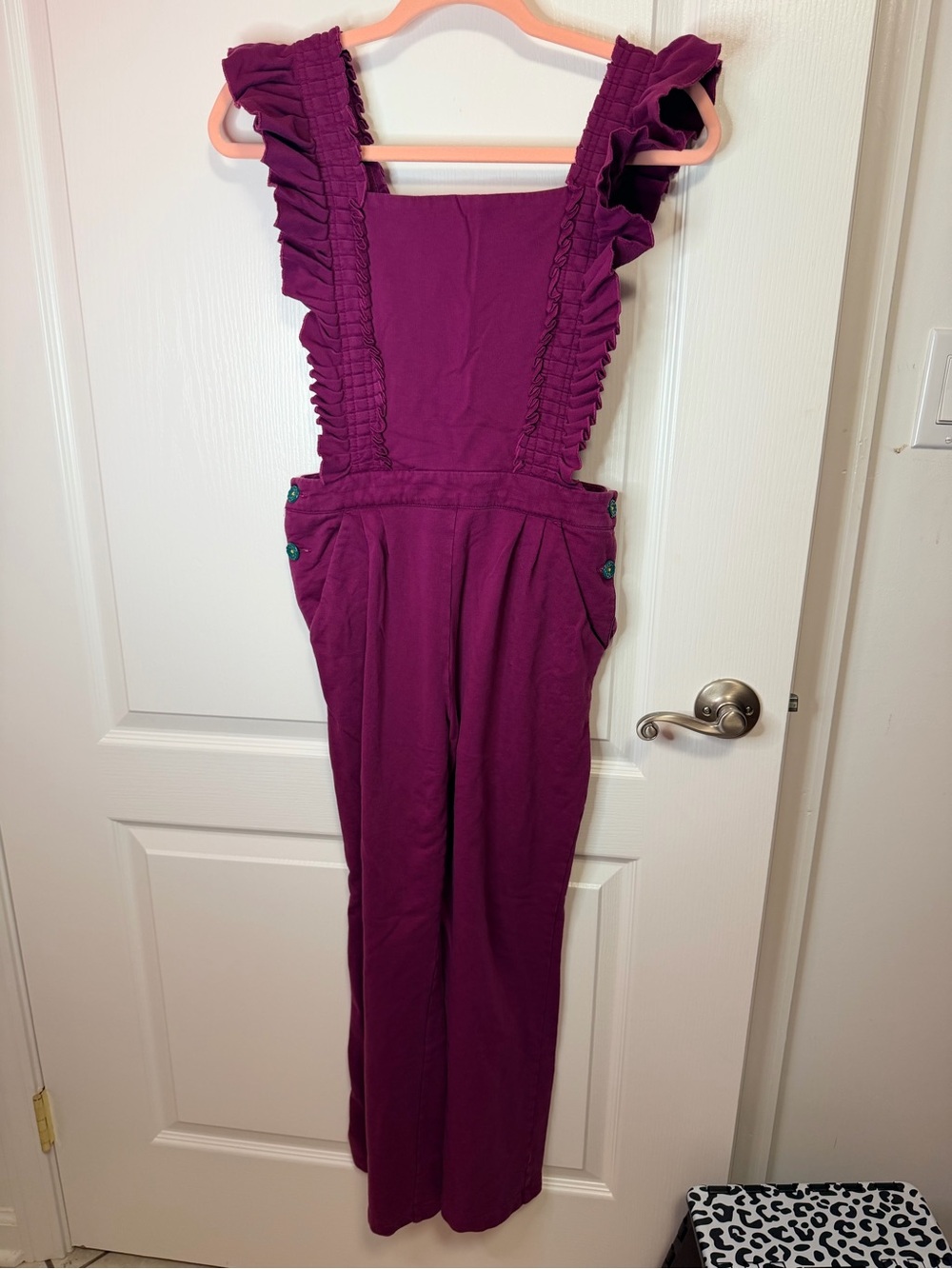 Matilda Jane Plum Ruffled-Strap Jumpsuit